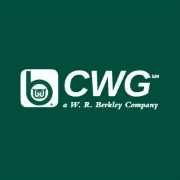 Logo for Continental Western Group; white text against a green square
