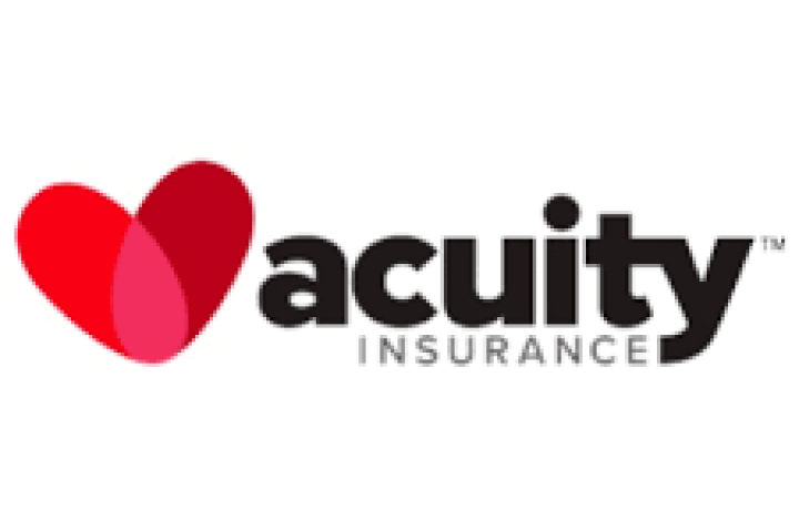 On acuity's logo 'acuity' is written in bold black lowercase letters and it's paired with a two-tone red heart.