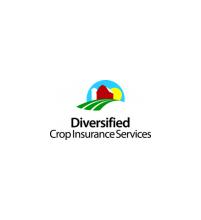 this is the logo for Diversified Crop. It is colorful, blending green, yellow and red to make a field, barn and sun.