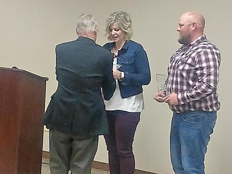 Nicole and Ben Schoenholz receive the FCDC entrepreneur-of-the-year award