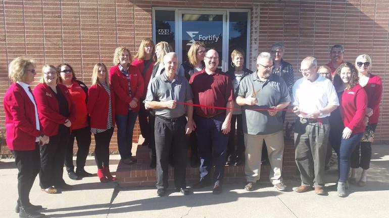 Chamber representatives and the Fortify Group team officially cut the ribbon in front of Fortify's North Platte location on Nov. 14.